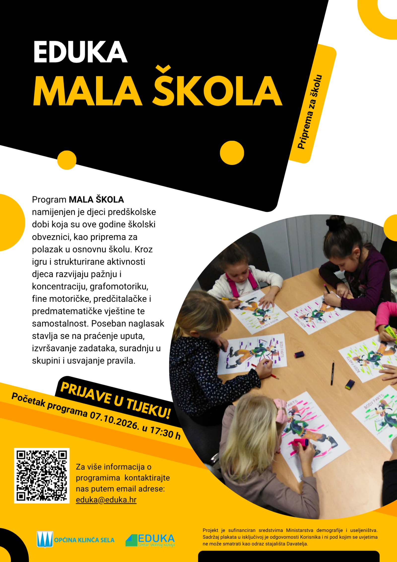 Mala škola – početak programa 2026.